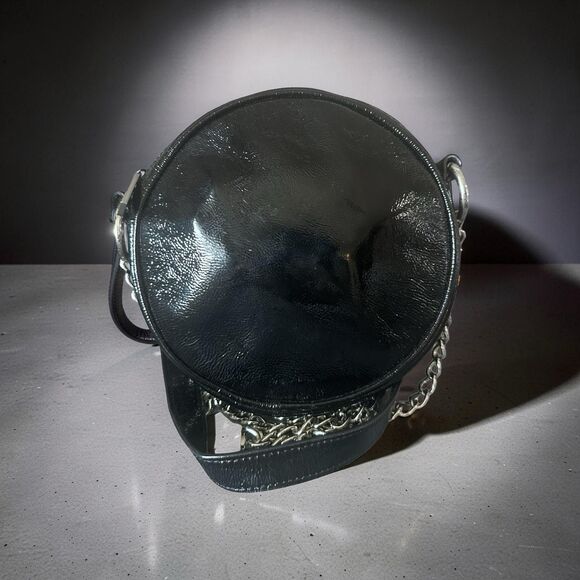 HOBO Handbags - Hobo Deb Round  Bag Crossbody Black Patent Leather